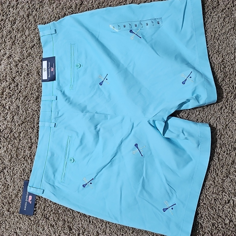NWT Vineyard Vines Pool Side 7 Inch Lacrosse Embroidered Breaker Shorts Sz 40 - Picture 7 of 7